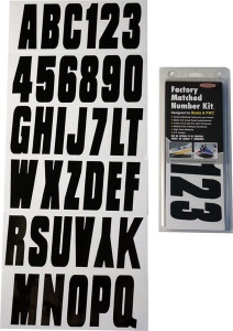 Can-Am Boat Lettering Solid Black 3"³ Registration Kit - Hardline
