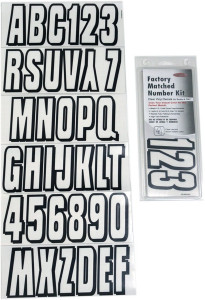 Can-Am Boat Lettering Transparent & Black 3"³ Registration kit - Hardline