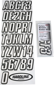 Can-Am Boat Lettering Transparent Clear and Black 3"³ Registration kit - Hardline
