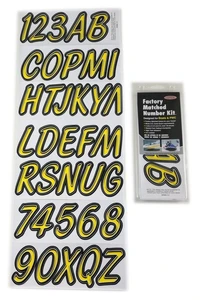 Can-Am Boat Lettering Yellow/Black 3"³ Registration Kit - Hardline