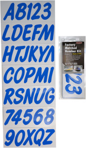 Honda Pioneer / Talon Boat Lettering Solid Blue 3"³ Registration Kit - Hardline