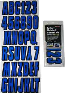 Honda Pioneer/Talon Boat Lettering Blue/Black 3inch Registration Kit - Hardline