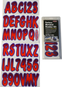 Honda Pioneer/Talon Boat Lettering Red/Purple 3inch Registration Kit - Hardline