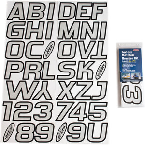 Honda Pioneer/Talon Boat Lettering Silver/Black 3"³ Registration Kit - Hardline