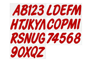 Honda Pioneer/Talon Boat Lettering Solid Red 3" Registration Kit - Hardline
