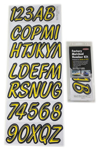 Honda Pioneer/Talon Boat Lettering Yellow/Black 3"³ Registration Kit - Hardline