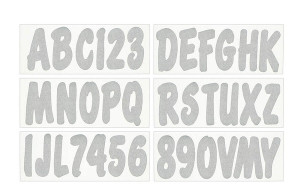 Kawasaki Boat Lettering Silver 3 Registration Kit - Hardline