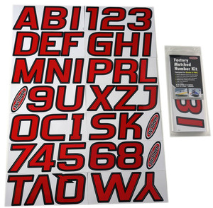 Kawasaki Factory Matched Red/Black 3 Registration Kit - Hardline