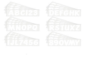 Polaris Ranger Boat Lettering White 3"³ Registration Kit - Hardline