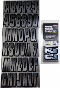 Polaris RZR Boat Lettering Chrome/Black 3"³ Registration Kit - Hardline