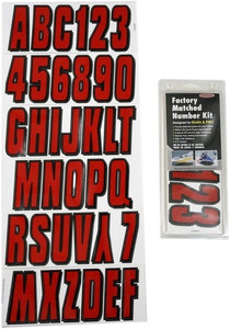 Polaris RZR Boat Lettering Ox Red/Black Registration Kit - Hardline