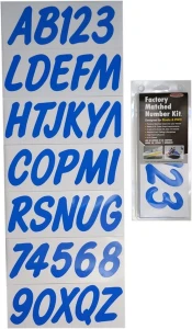 Polaris RZR Boat Lettering Solid Blue 3"³ Registration Kit - Hardline