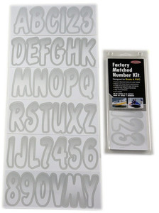 Polaris RZR Boat Lettering White/Silver 3"³ Registration Kit - Hardline
