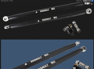 Polaris RZR Turret, +4.0" Long Travel Pro XP 19+ Assault Tie Rod - HCR Racing