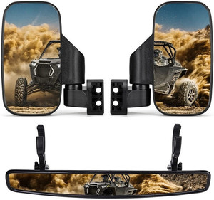 Can-Am Commander/Maverick Side Mirrors & Rear Mirror - Kemimoto