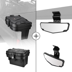 Can-AM Defender Cargo Storage Device Tool Box & Rear View Mirror - Kemimoto