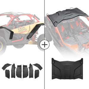 Can-Am Maverick X3 Extended Fender Flares & Hard Roof - Kemimoto