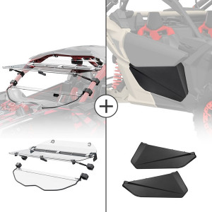 Can-Am Maverick X3 Flip Windshield & Lower Door Insert - Kemimoto