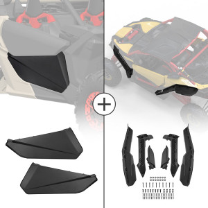 Can-Am Maverick X3 Front Lower Door Inserts & Mud Fender Flares - Kemimoto