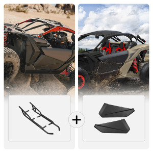 Can-Am Maverick X3 Front Lower Doors & Nerf Bars - Kemimoto