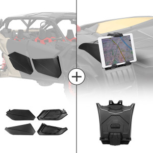 Can-Am Maverick X3 Max Lower Doors Panels Kit & Tablet Holder - Kemimoto