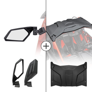 Can-Am Maverick X3 Side View Mirror & Hard Roof - Kemimoto