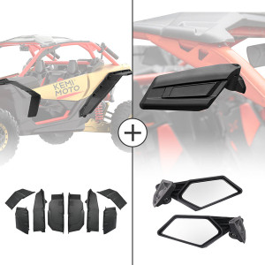 Can-Am Maverick X3/ Maverick X3 Max Extended Fender Flares & Side Mirrors - Kemimoto