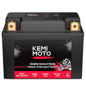 Can-Am Offroad LiFePO4 12v 2.5Ah Lithium Battery - Kemimoto