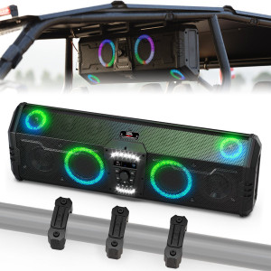 Can-Am Offroad Midnight 90 Roof Soundbar Bluetooth 10 Speakers RGB Lights IP66 Waterproof Dustproof - Kemimoto