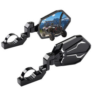 Honda Pioneer/Talon 1.6"-2" Roll Bar CNC Aluminum UTV Side Mirrors - Kemimoto
