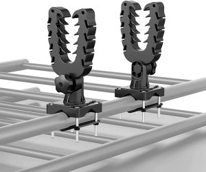 Kawasaki Mule / KRX / Ridge / Teryx Gun Holder Bow Rack Grips with Rubber Straps - Kemimoto