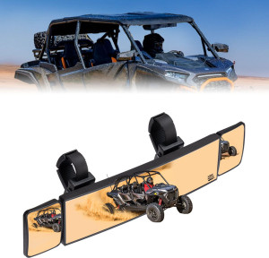 Kawasaki Mule/Teryx Rear View Mirror 2 Convex Mirror with 1.5"-2" Sturdy Clamp - Kemimoto