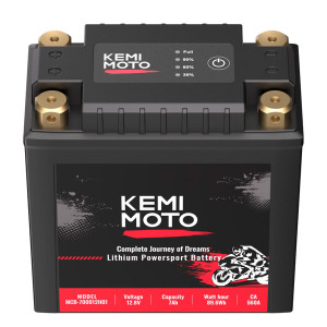 Kawasaki Offroad LiFePO4 12v 7Ah Lithium Battery - Kemimoto