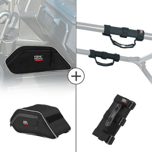 Polaris General Center Seats Storage Bag & Grab Handles - Kemimoto