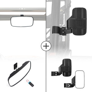 Polaris Ranger 570/ XP 1000 Rear View Mirror & Side Mirrors - Kemimoto