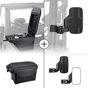 Polaris Ranger 570/ XP 900/ XP 1000 Side Mirrors & 45L Storage box - Kemimoto