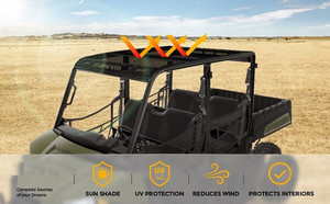 Polaris Ranger Crew Soft Top Window Net Mesh - Kemimoto