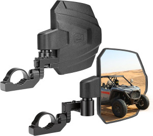 Polaris RZR 3-in-1 Large Side Mirrors (Fit in 1.65-2" Roll Bar) - Kemimoto