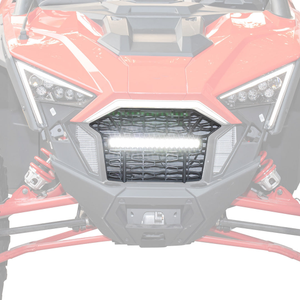 Polaris RZR Front Mesh Grill with LED Light Bar - Kemimoto