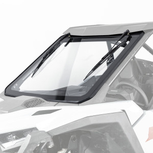 Polaris RZR Pro XP/S Glass Windshield w/ 2 Manual Wipers - Kemimoto