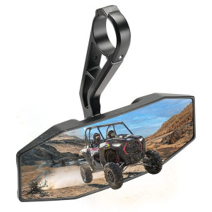 Polaris RZR Rear View Center Mirror fit 1.75" Roll Bar - Kemimoto