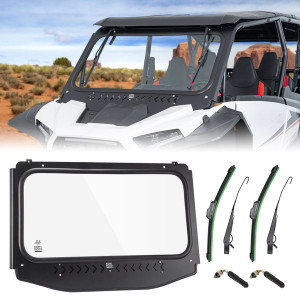 Polaris RZR XP 1000 Glass Windshield w/ 2 Manual Wipers - Kemimoto