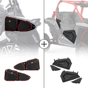 Polaris RZR XP 1000/ Turbo S Front Side Door Bags & Lower Half Door Inserts Panels - Kemimoto