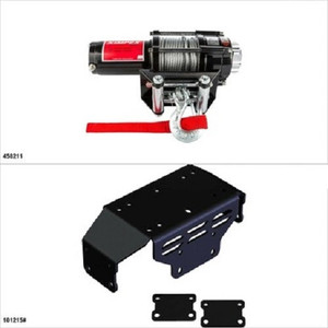 Honda Pioneer 500 Steel 3500LB Winch and Winch Mount Kit - Kimpex