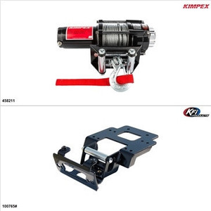 Polaris RZR XP 900 Steel 3500LB Winch and Winch Mount Kit - Kimpex