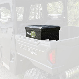 Kawasaki Mule Pro FX/FXT UTV Aluminum Diamond Plate Bedside Saddle Box with Mounting Hardware - Kolpin