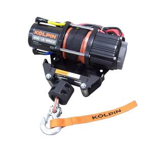 Kawasaki Mule Pro-FX/FXT Quick-Mount 4500 lb Winch w/ Synthetic Rope - Kolpin