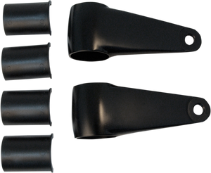 Emgo - Headlamp Mounting Brackets - Black - Cast Aluminum Headlamp Mounting Brackets - 66-35832