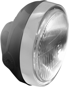 Emgo - 6 1/4" Headlight Assembly - Black - 6-1/4" Classic Side Mount Headlight Assembly - 66-64313D