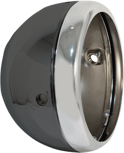 Emgo - 5 3/4" Lucas Style Headlight Shell - Black - Lucas Style 5-3/4" Side Mount Headlight Shells - 66-65074 Emgo - 5 3/4" Lucas Style Headlight Shell - Black - Lucas Style 5-3/4" Side Mount Headlight Shells - 66-65074